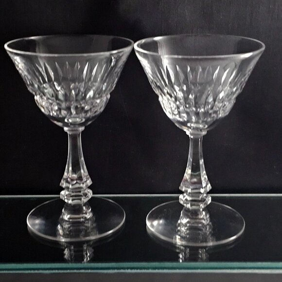 Tiffin Franciscan Other - Tiffin Franciscan Piccadilly Liquor Cocktail Glasses 4.5" cut crystal glass (2)